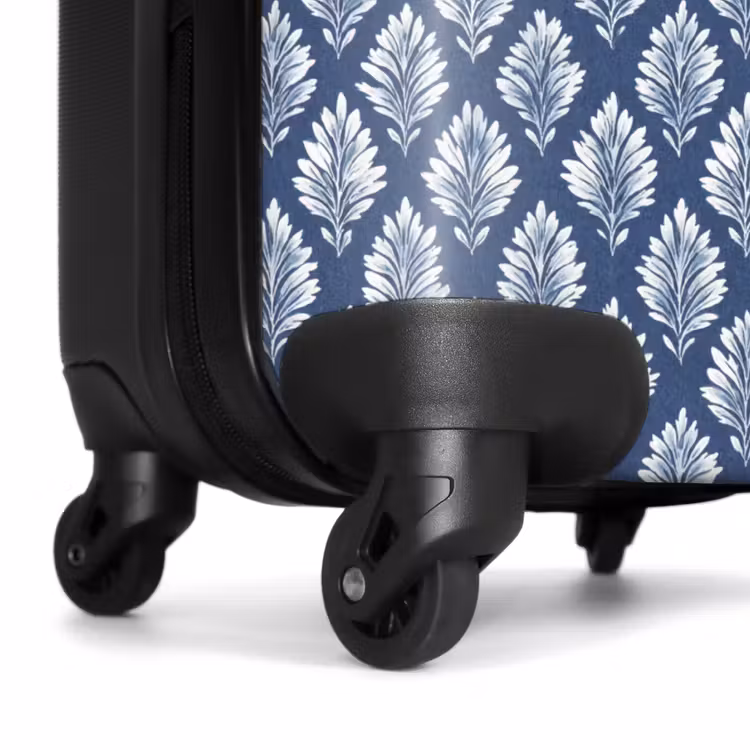 Suitcase - Leaf pattern blue — 6