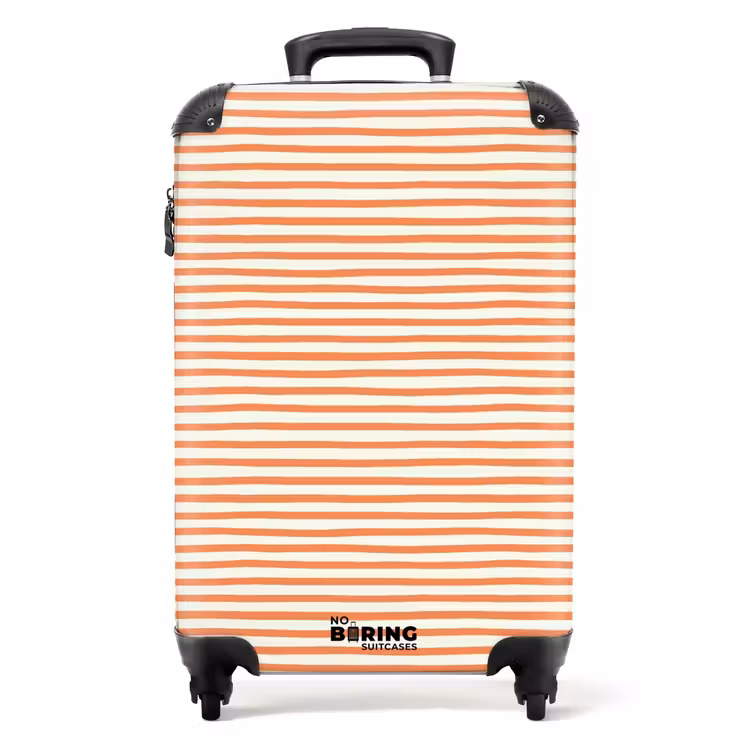 Suitcase - Stripe pattern orange — 1