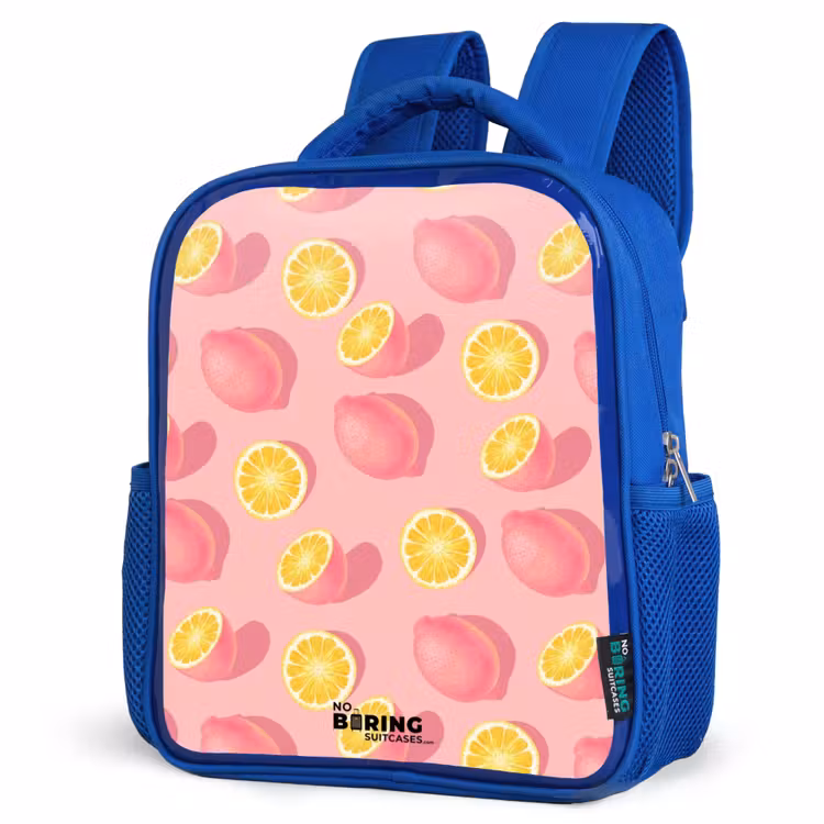 Kids backpack - Blue - Pink limoncello — 3