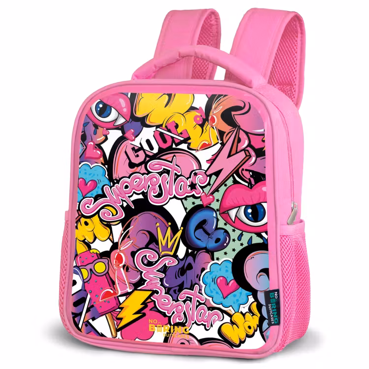 Kids backpack - Pink - Girly graffiti — 4