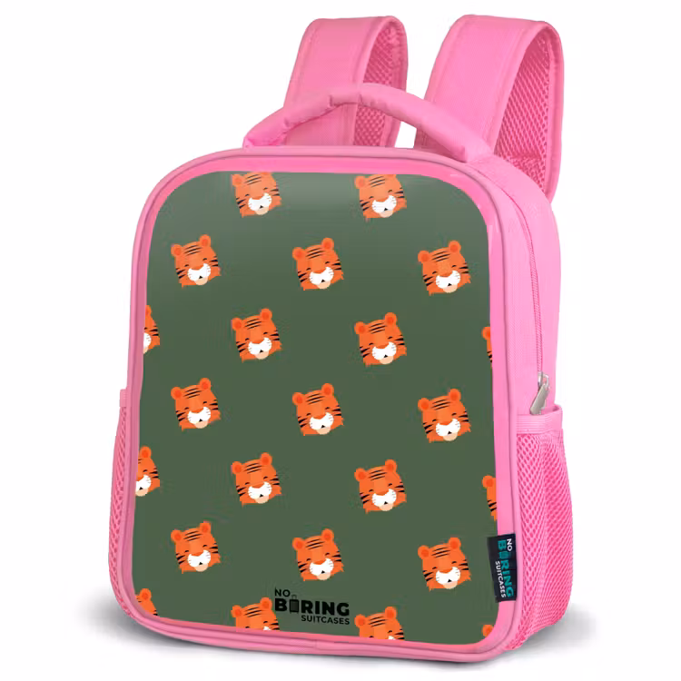 Kids backpack - Pink - Tiger turbulence — 4