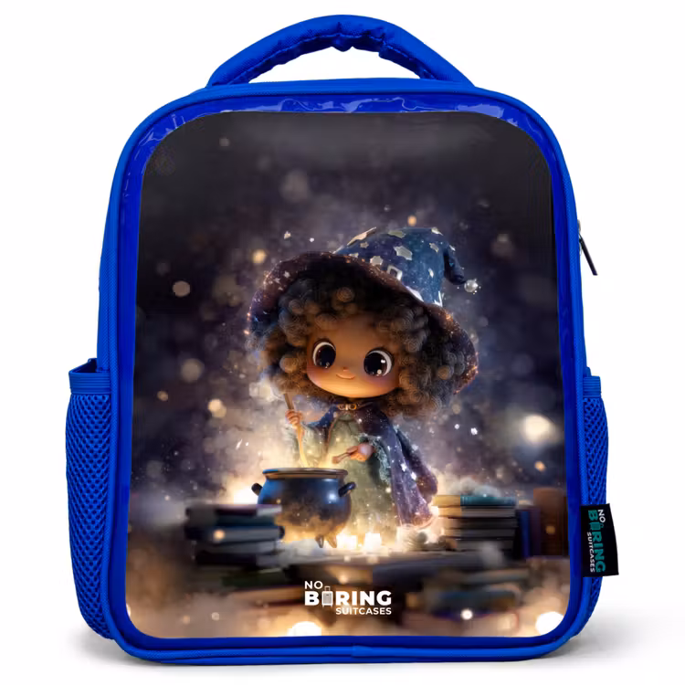 Kids backpack with name - Blue - Magical Night of Magic — 1