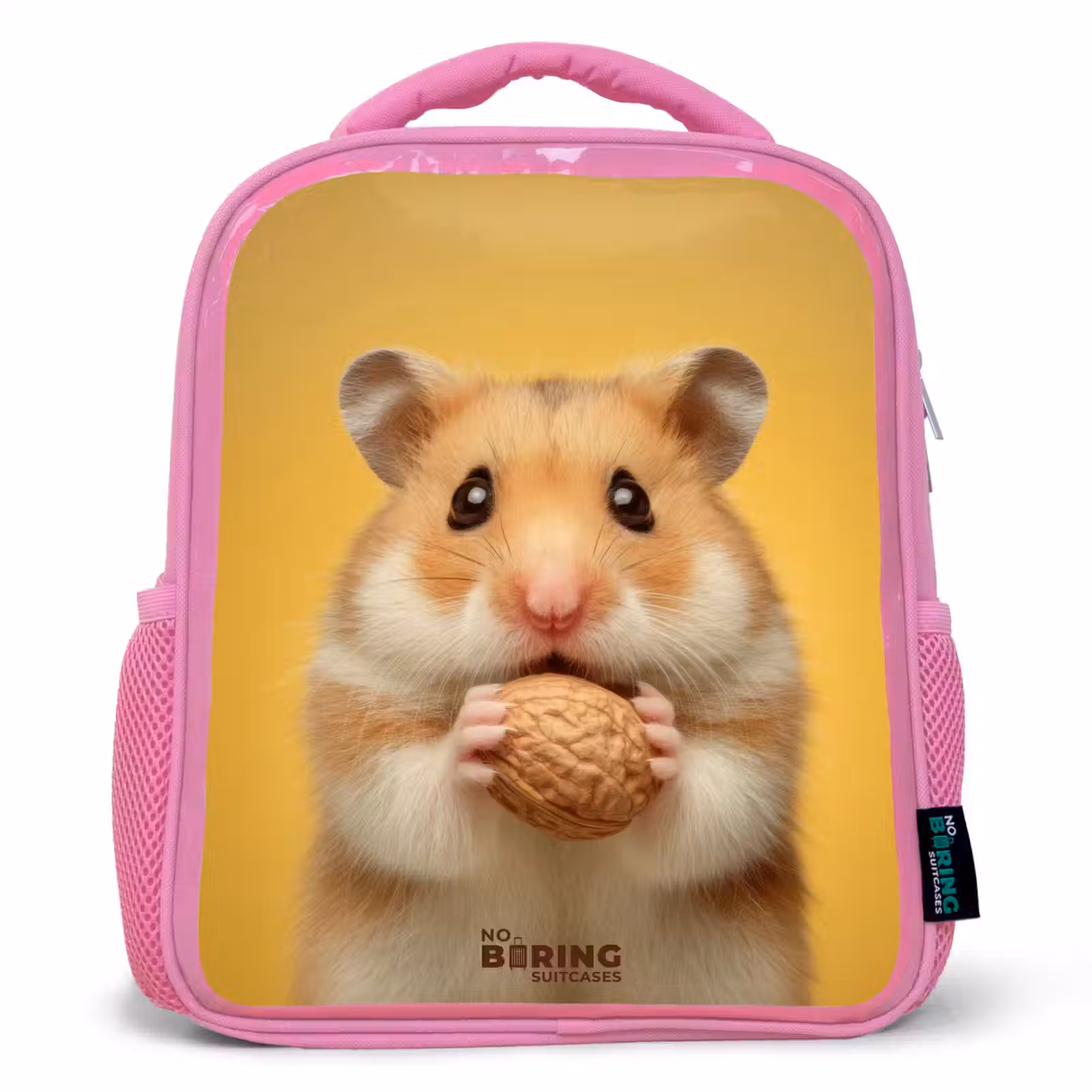 Kids backpack with name - Pink - Hamster - Walnut - Animal — 1