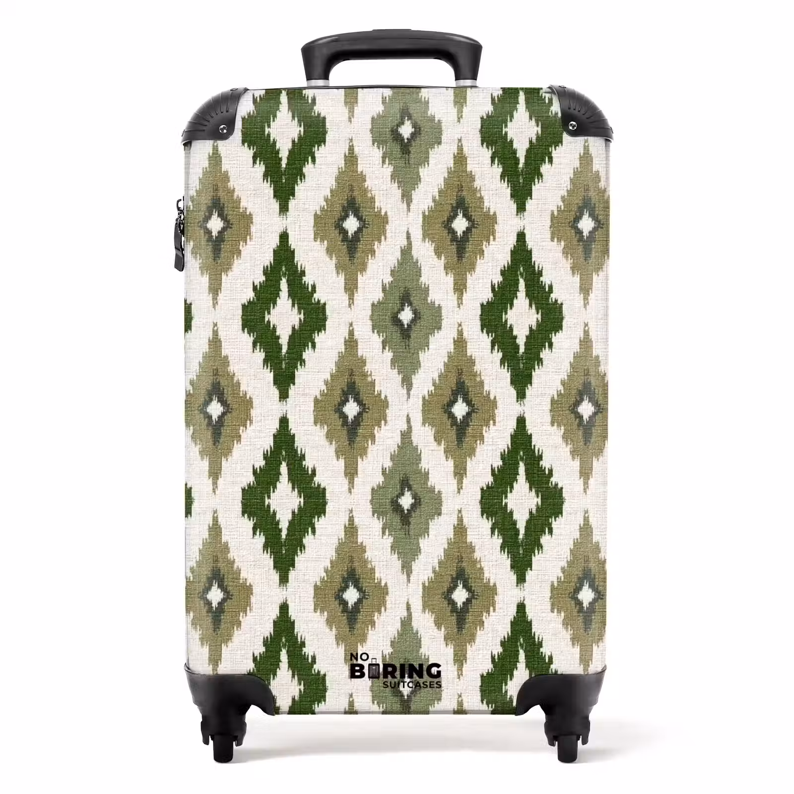 Suitcase - Geographic - Checkered pattern - Green — 1