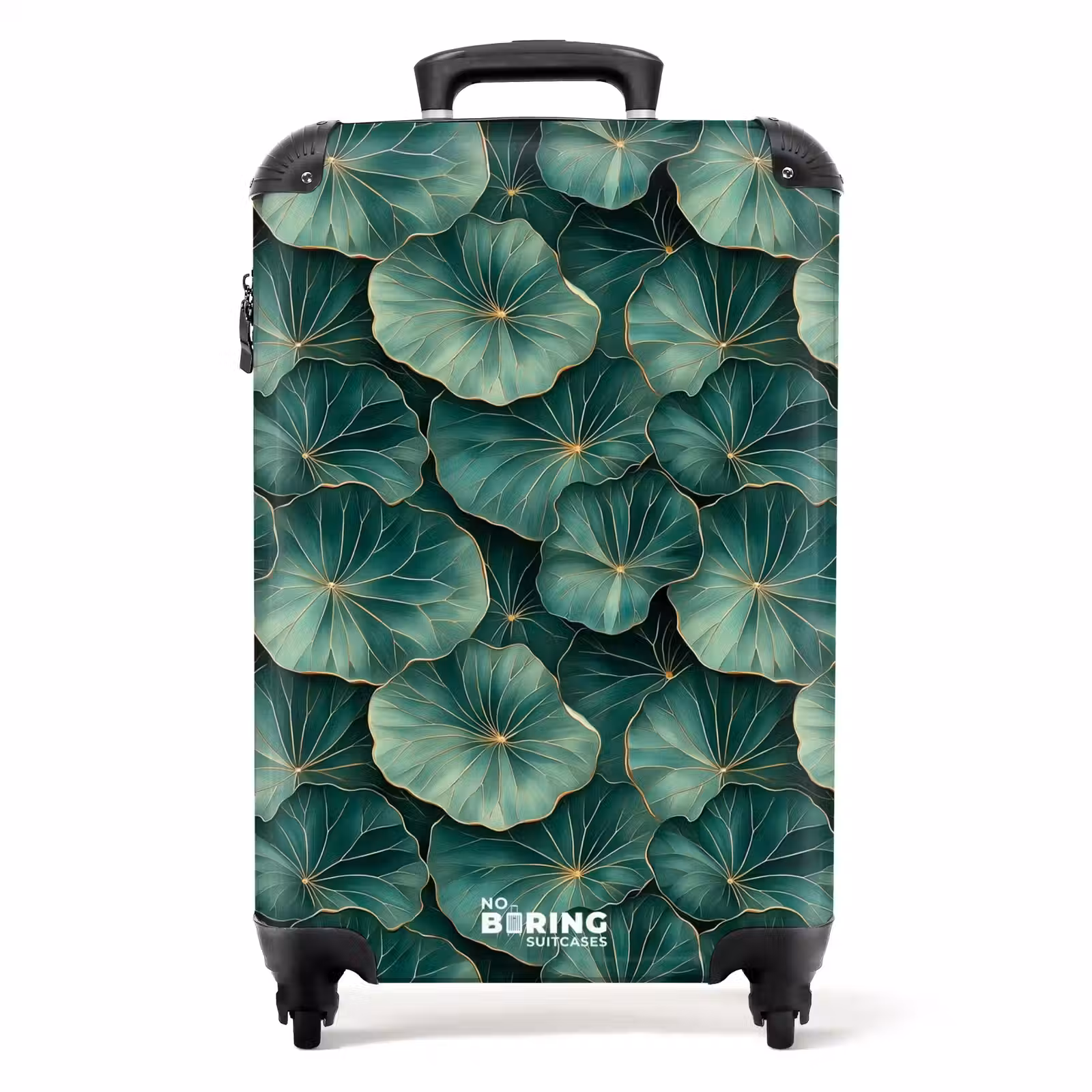 Suitcase - Pattern - Leaves - Green — 1