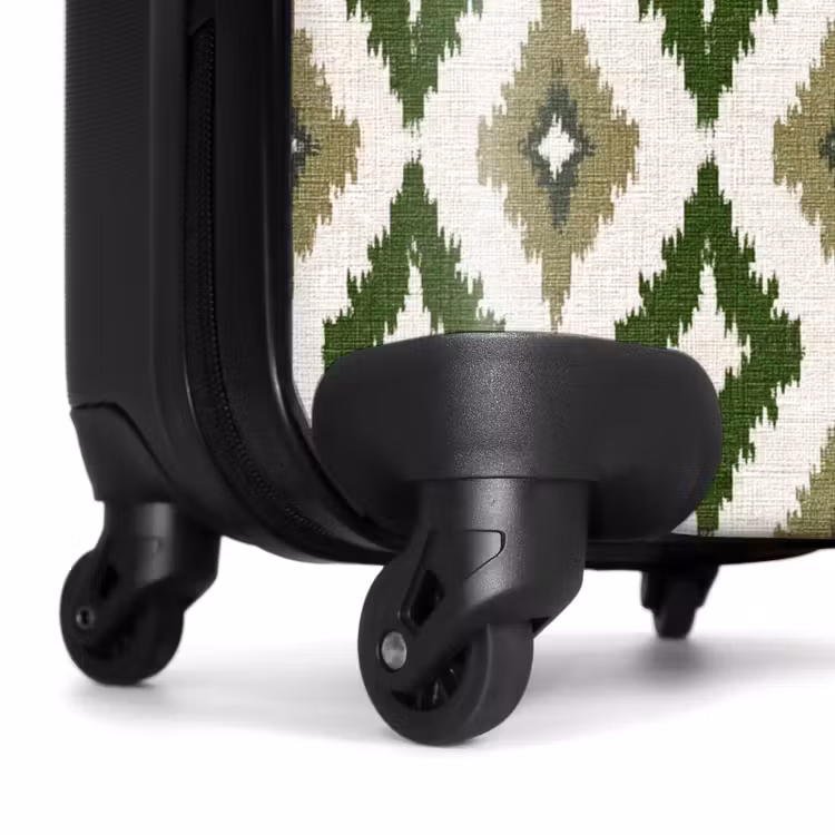 Suitcase - Geographic - Checkered pattern - Green — 6