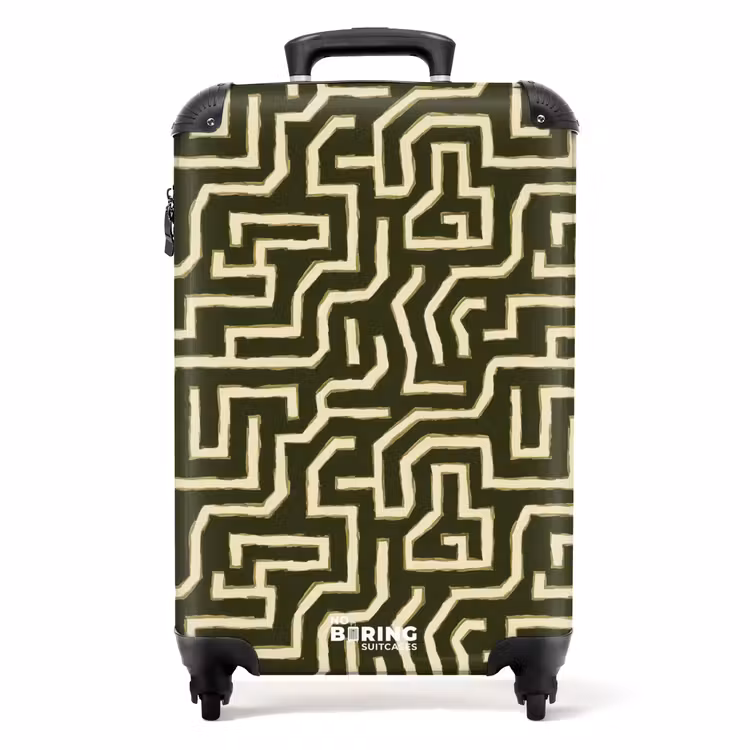 Suitcase - Lines - Abstract - Green — 1