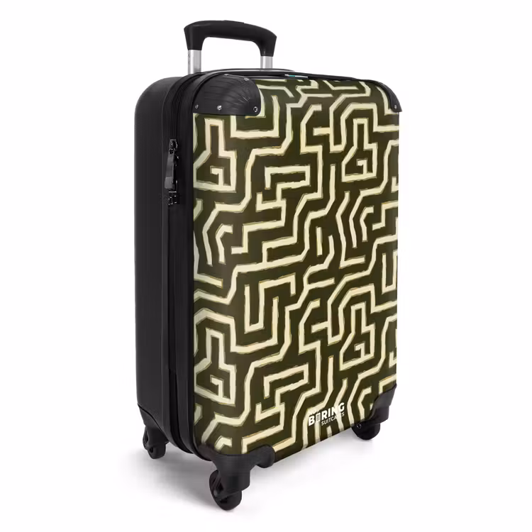 Suitcase - Lines - Abstract - Green — 4