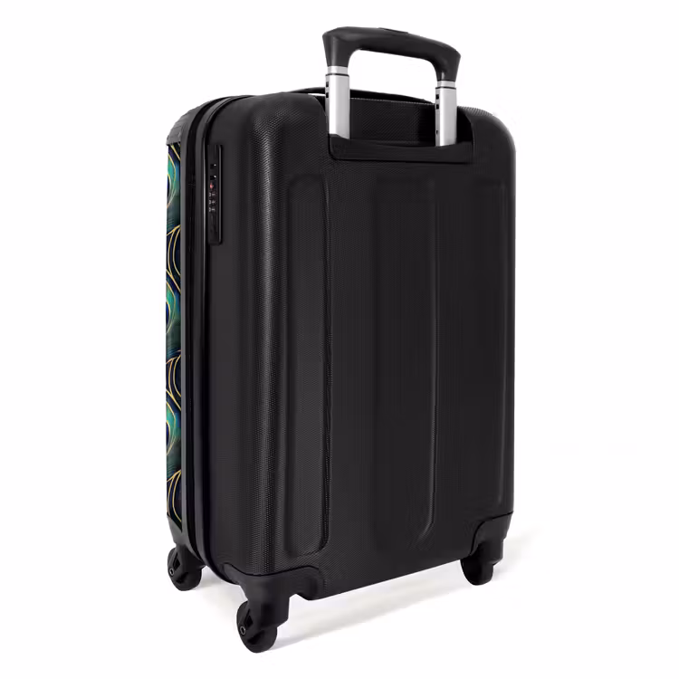 Suitcase - Peacock - Feathers - Green — 2