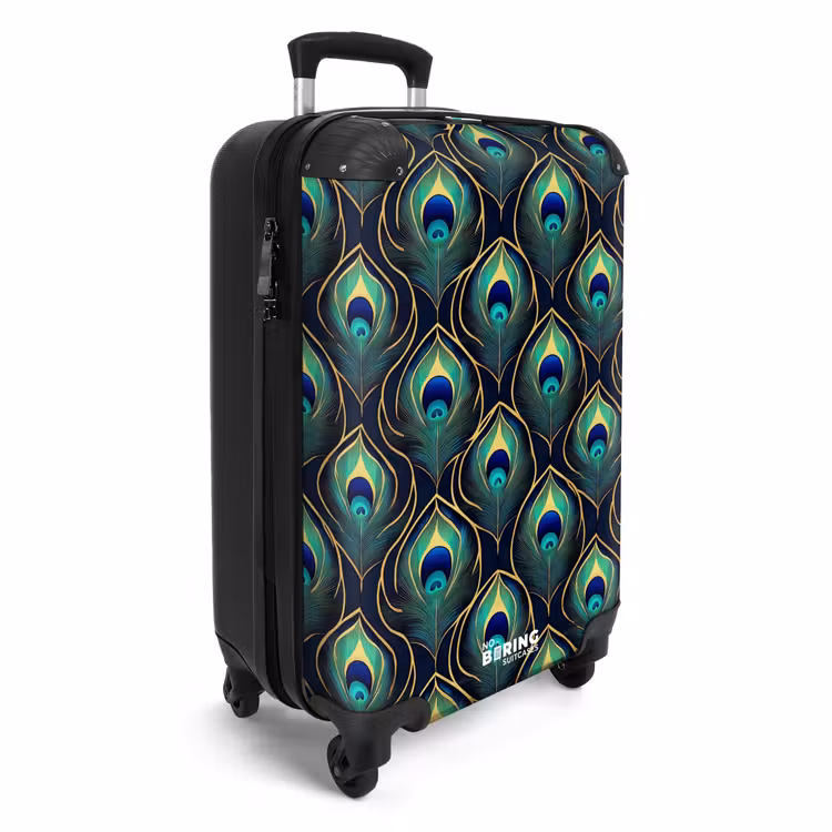 Suitcase - Peacock - Feathers - Green — 4