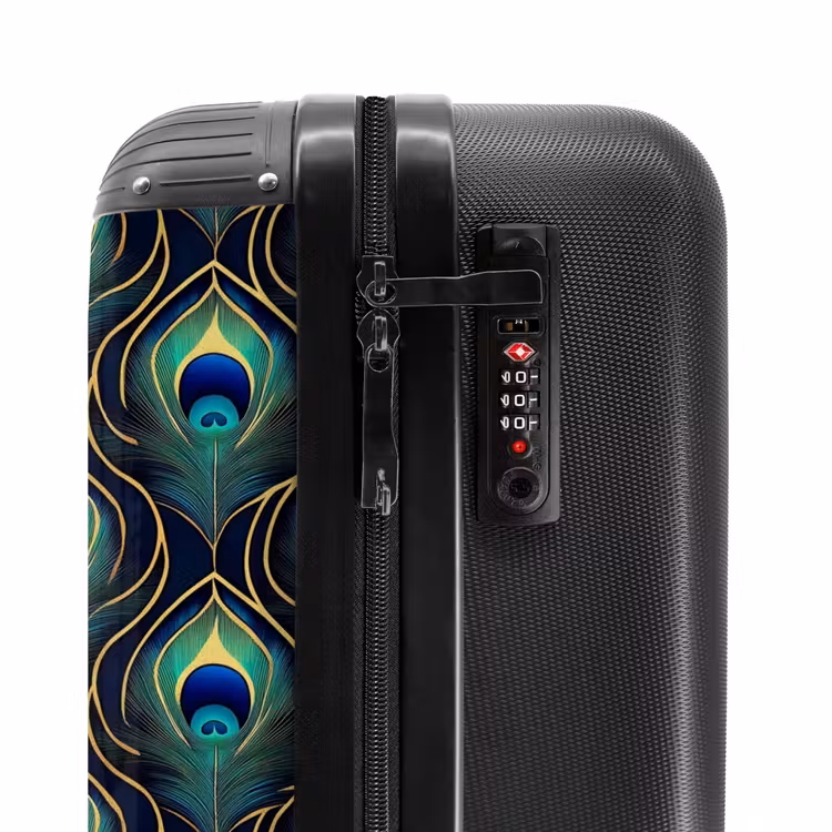 Suitcase - Peacock - Feathers - Green — 5