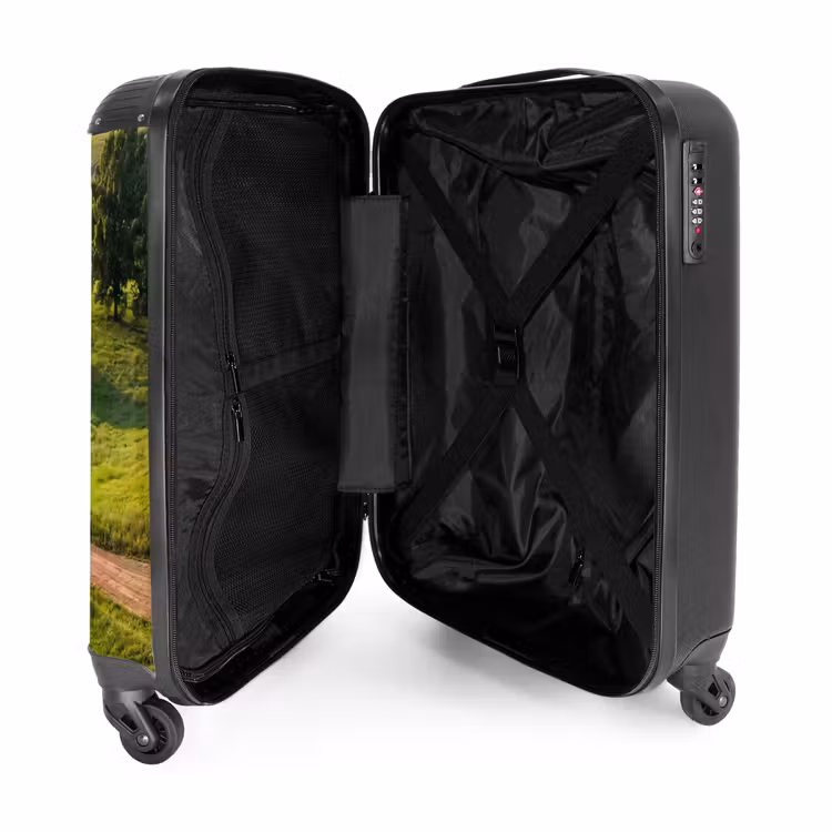 Suitcase - Road - Meadow - Nature - Green — 3