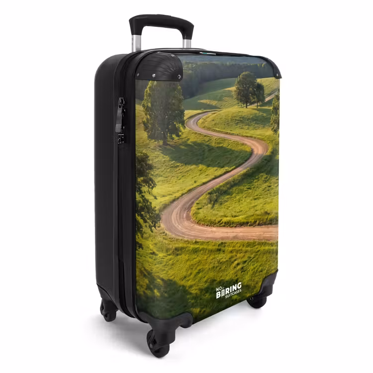 Suitcase - Road - Meadow - Nature - Green — 4