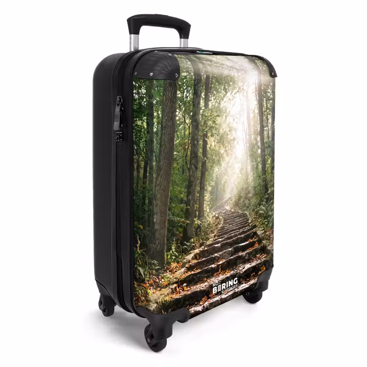 Suitcase - Rocks - Stairs - Forest - Nature — 4