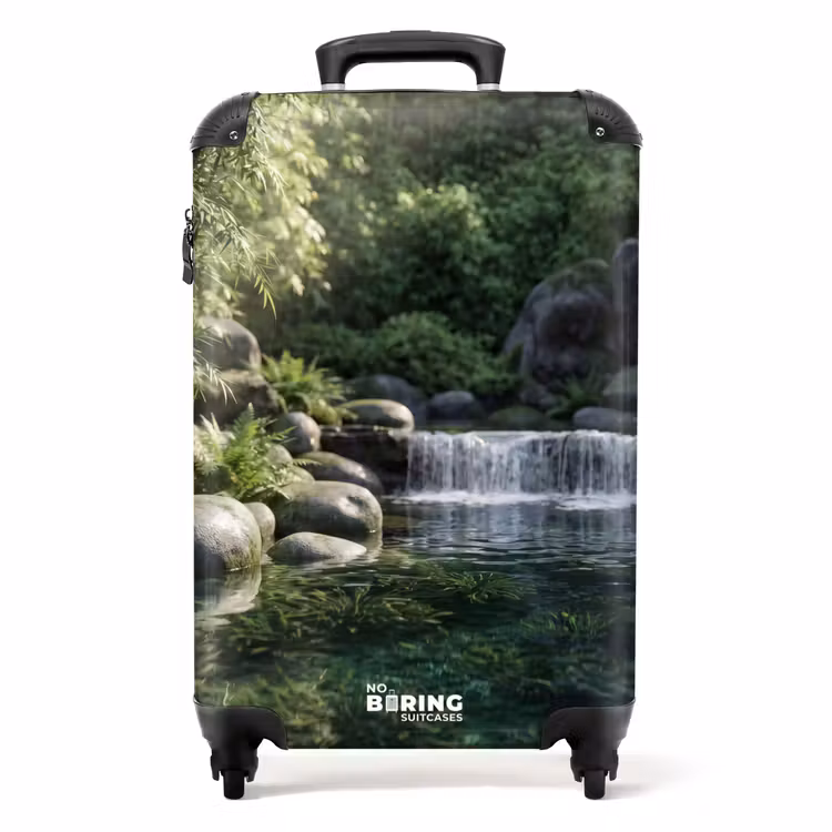 Suitcase - Stream - Waterfall - Nature - Greenery — 1