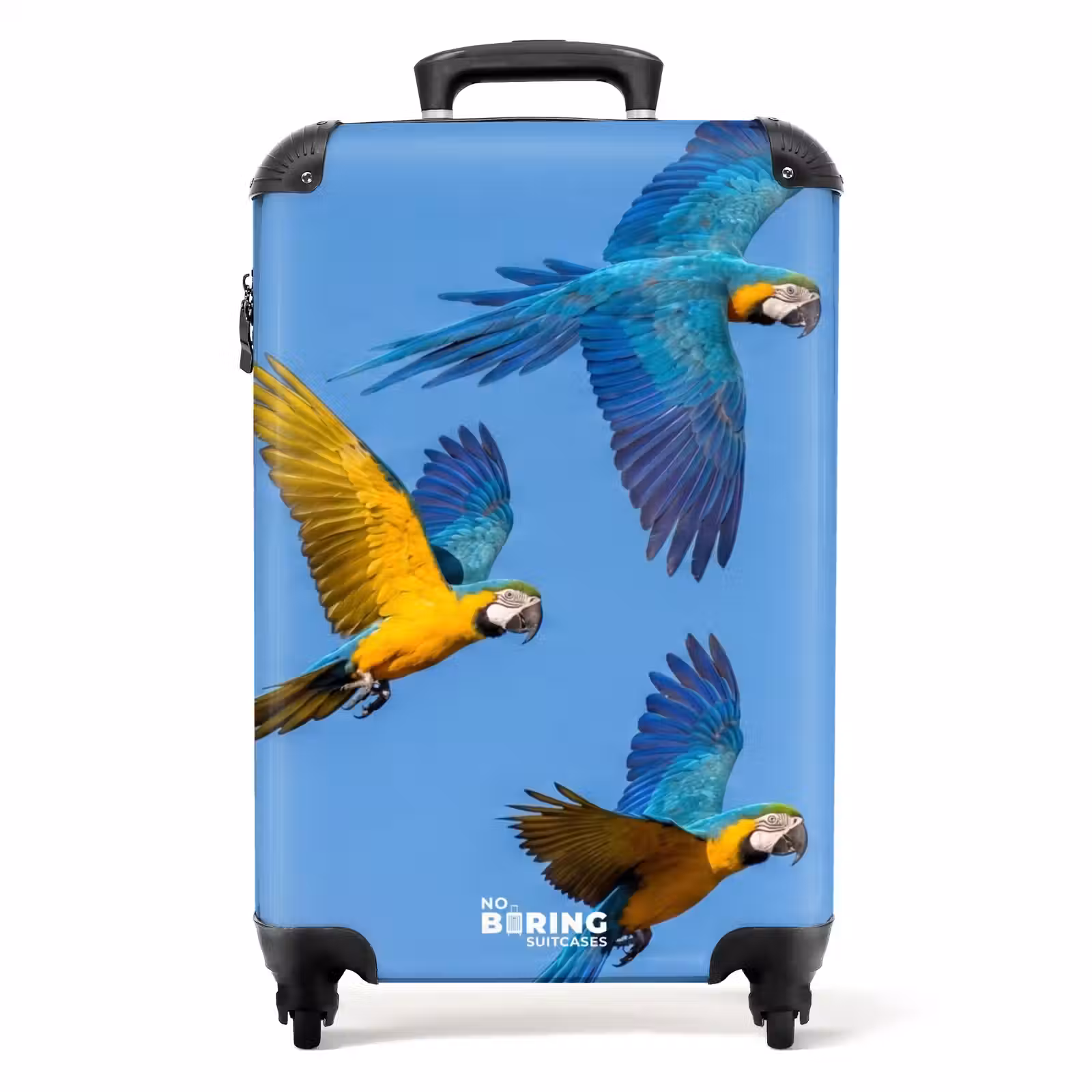 Suitcase - Parrot - Flying - Blue - Yellow — 1