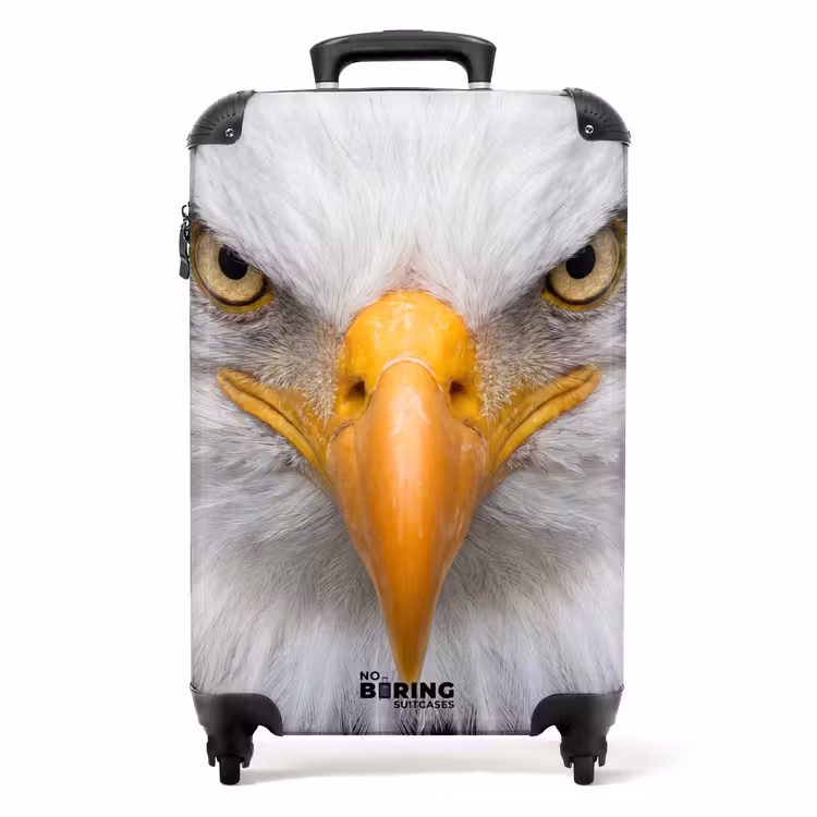 Suitcase - American - Bald Eagle - Portrait - Yellow — 1