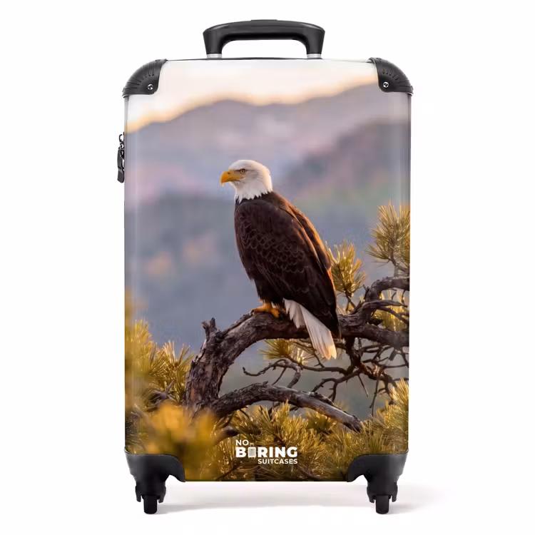 Suitcase - Eagle - Tree - Mountains - Green — 1