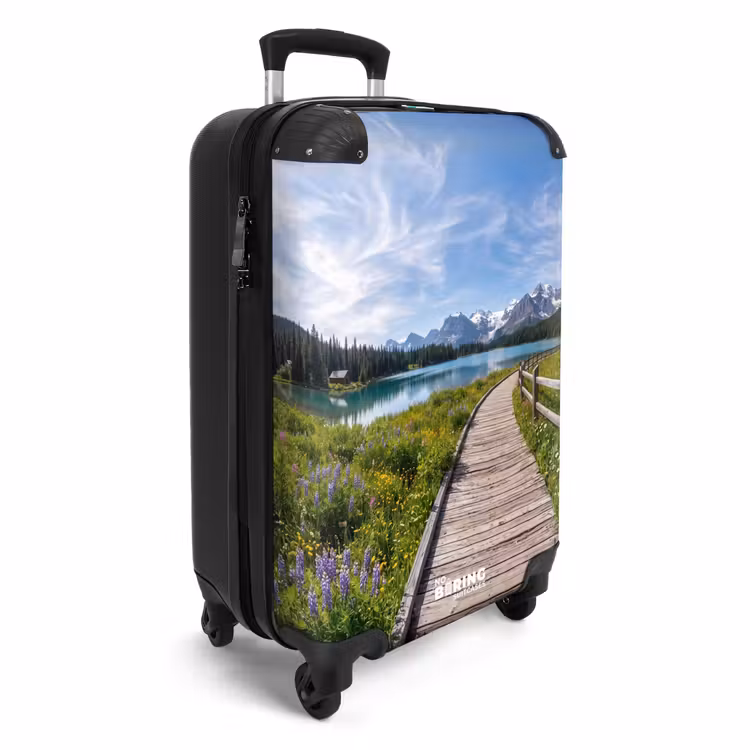 Suitcase - Mountains - Lake - Landscape - Blue — 4