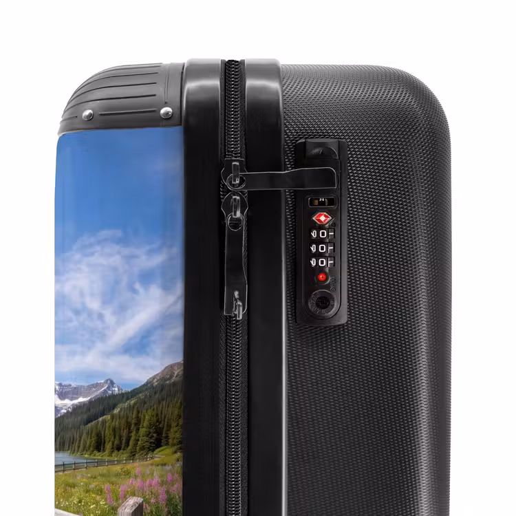 Suitcase - Mountains - Lake - Landscape - Blue — 5