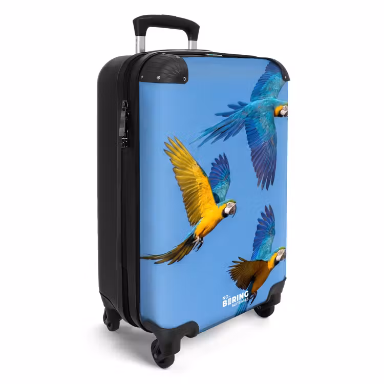 Suitcase - Parrot - Flying - Blue - Yellow — 4