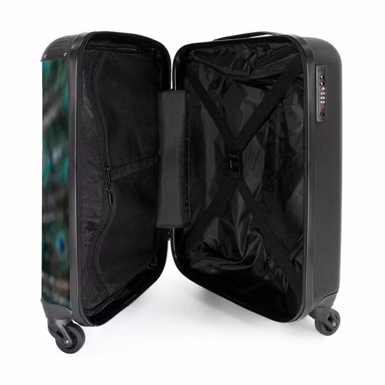 Suitcase - Peacock - Feathers - Blue — 3