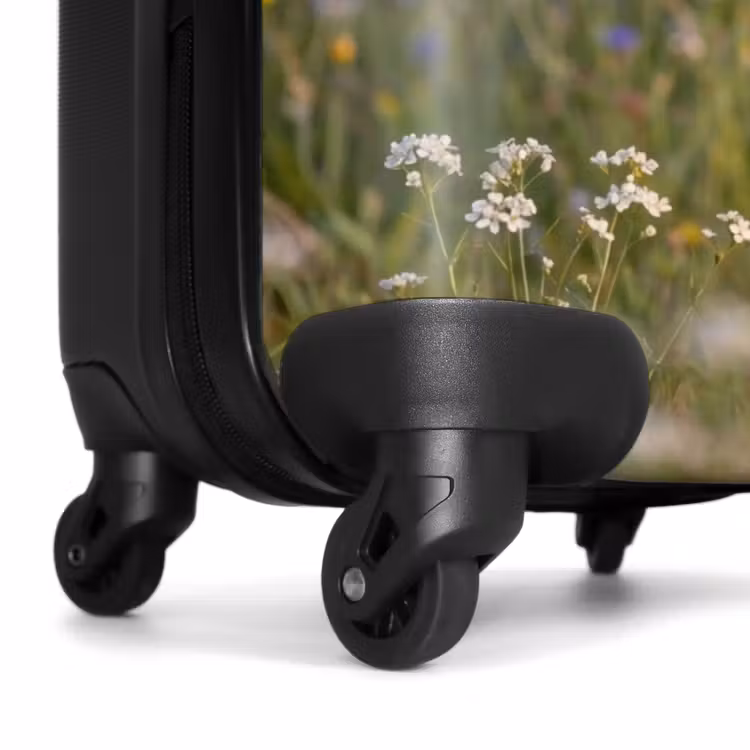 Suitcase - Stork - Flowers - Meadow - Colorful — 6