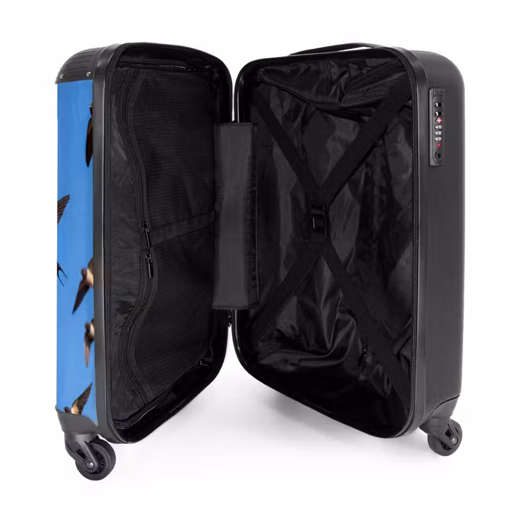 Suitcase - Swallows - Flying - Blue — 3