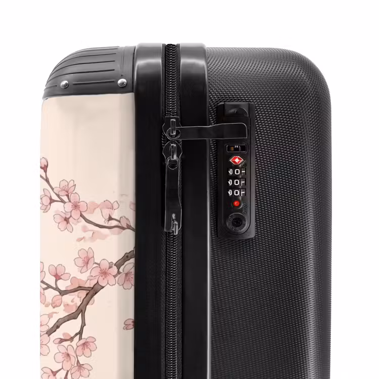Suitcase - Asian - Crane - Beige — 5