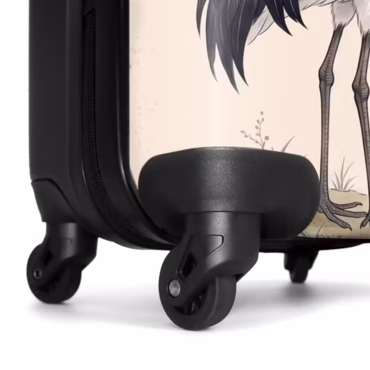 Suitcase - Asian - Crane - Beige — 6
