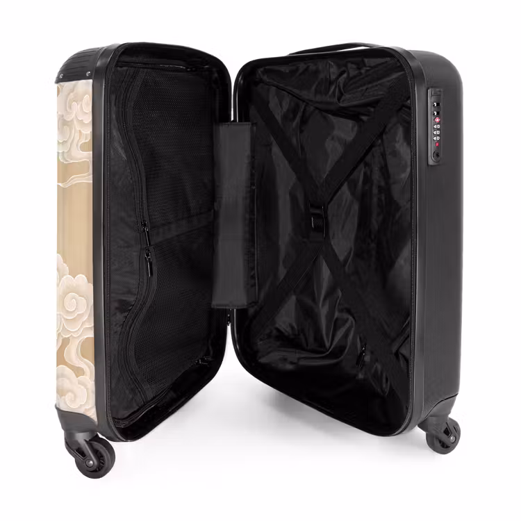 Suitcase - Birds - Flying - Beige — 3