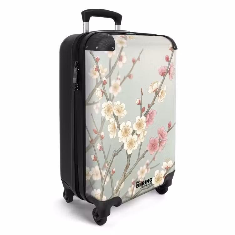Suitcase - Cherries - Blossoms - Green — 4