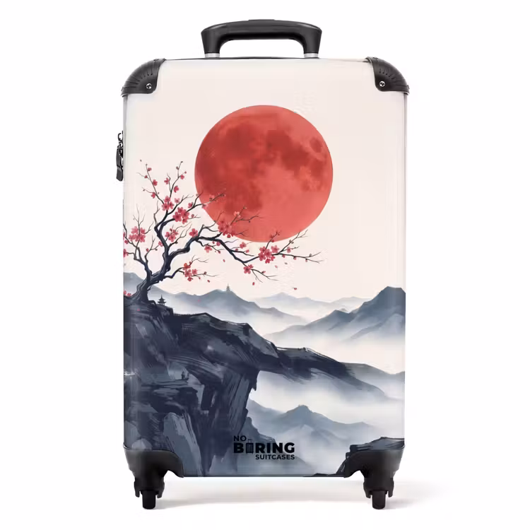 Suitcase - Cherry Blossom - Oriental - Red — 1