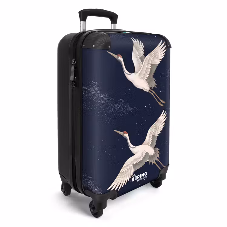 Suitcase - Cranes - Night Sky - Blue — 4