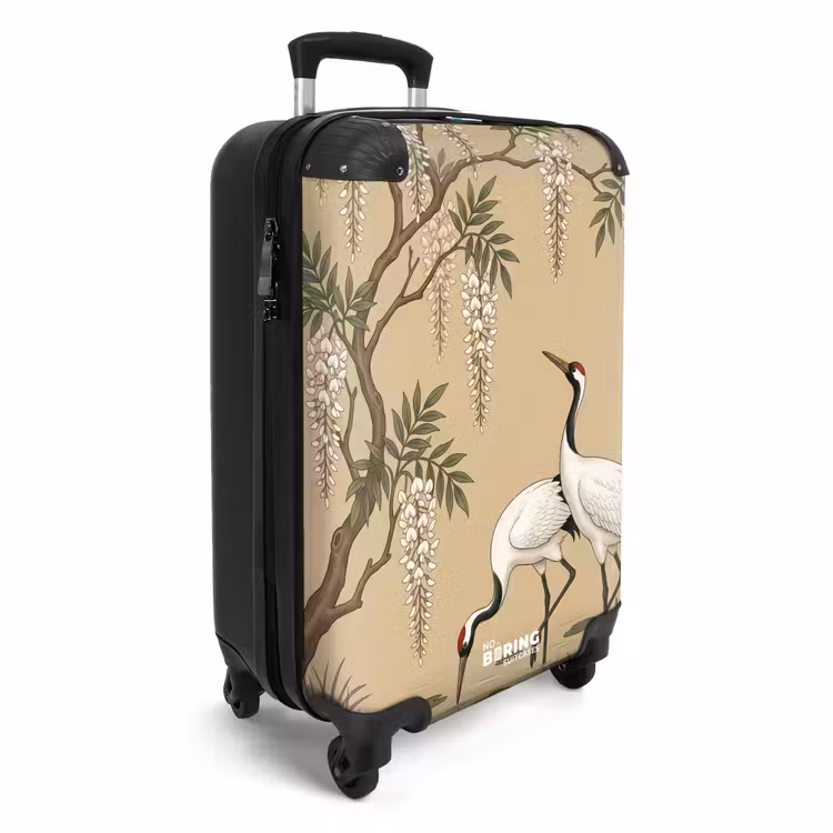Suitcase - Cranes - Water - Beige — 4