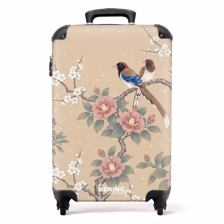 Suitcase - Flowers - Birds - Flowers — 1