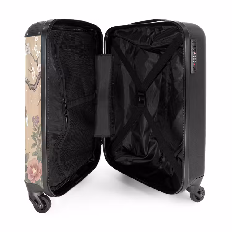 Suitcase - Flowers - Birds - Flowers — 3