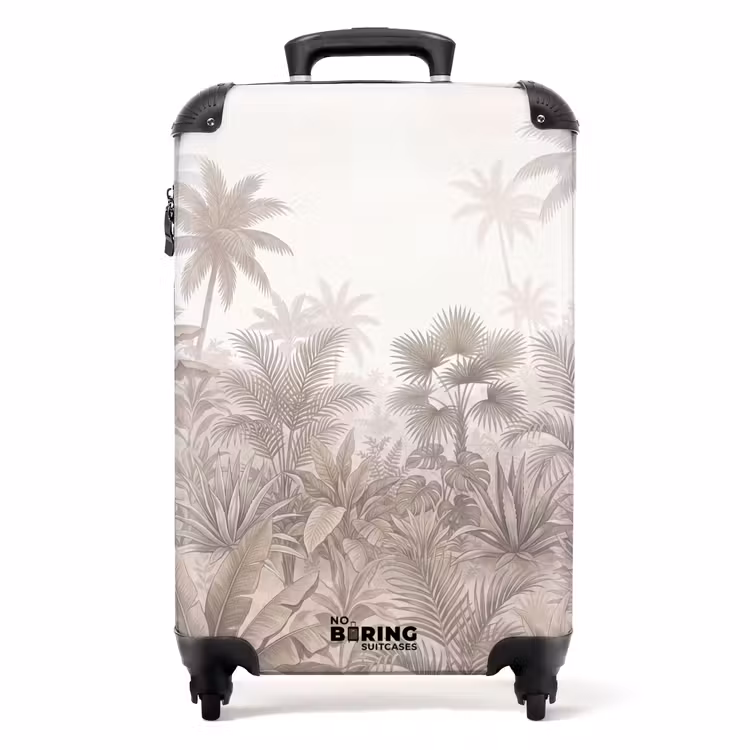 Suitcase - Jungle - Tropical - Nature - Vintage - Beige — 1