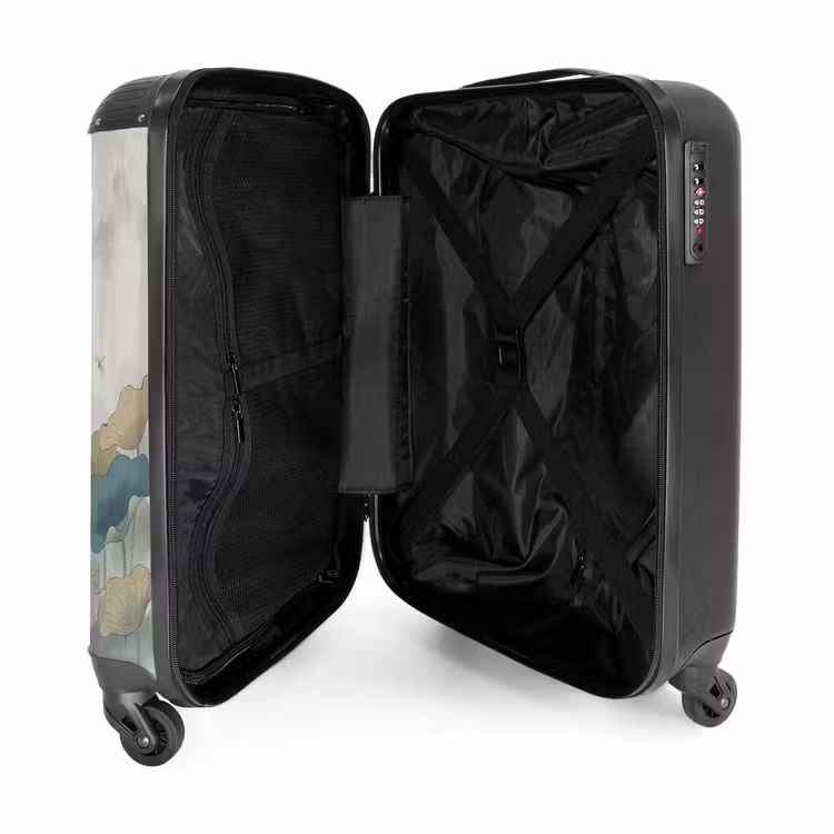 Suitcase - Lotus - Flowers - Green — 3