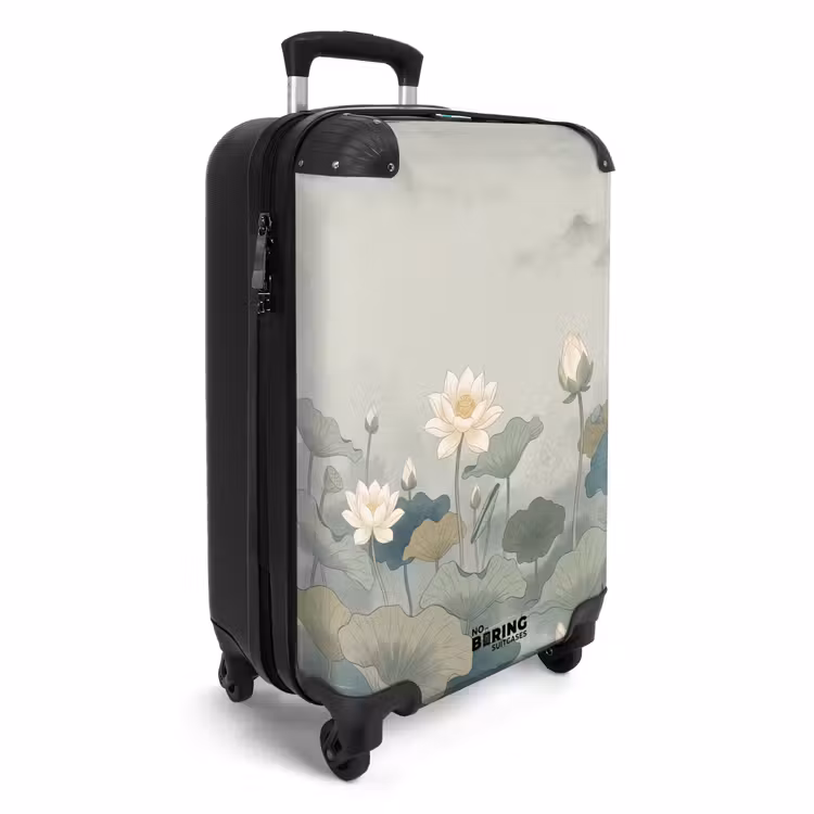 Suitcase - Lotus - Flowers - Green — 4