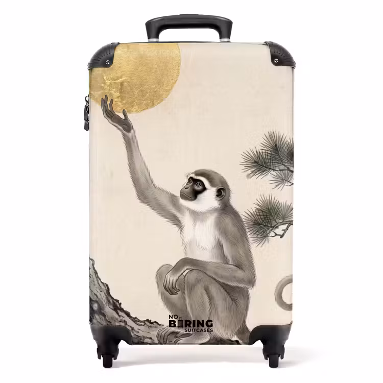 Suitcase - Monkey - Moon - Gold — 1
