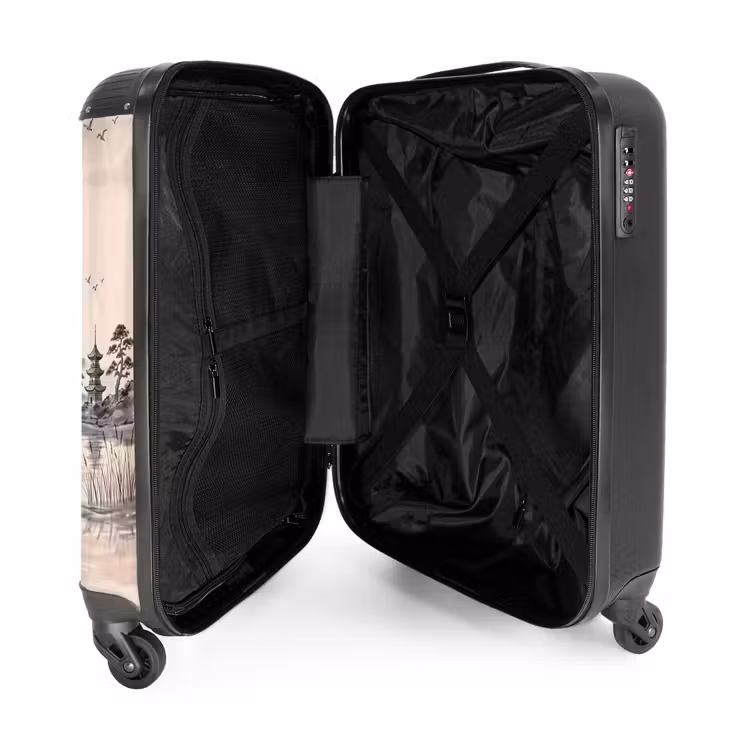 Suitcase - Mountain Peak - Lake - Blossoms — 3