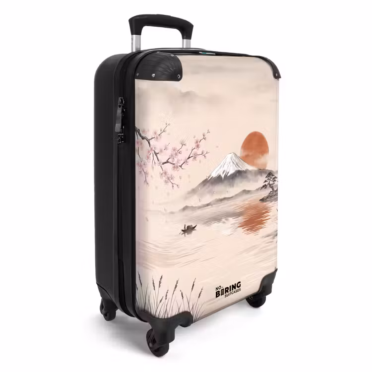 Suitcase - Mountain Peak - Lake - Blossoms — 4