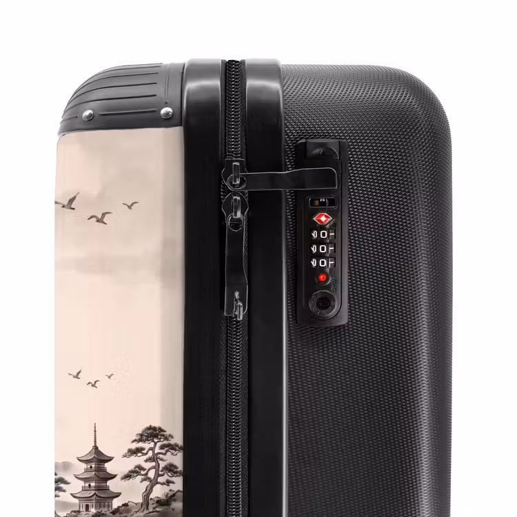 Suitcase - Mountain Peak - Lake - Blossoms — 5