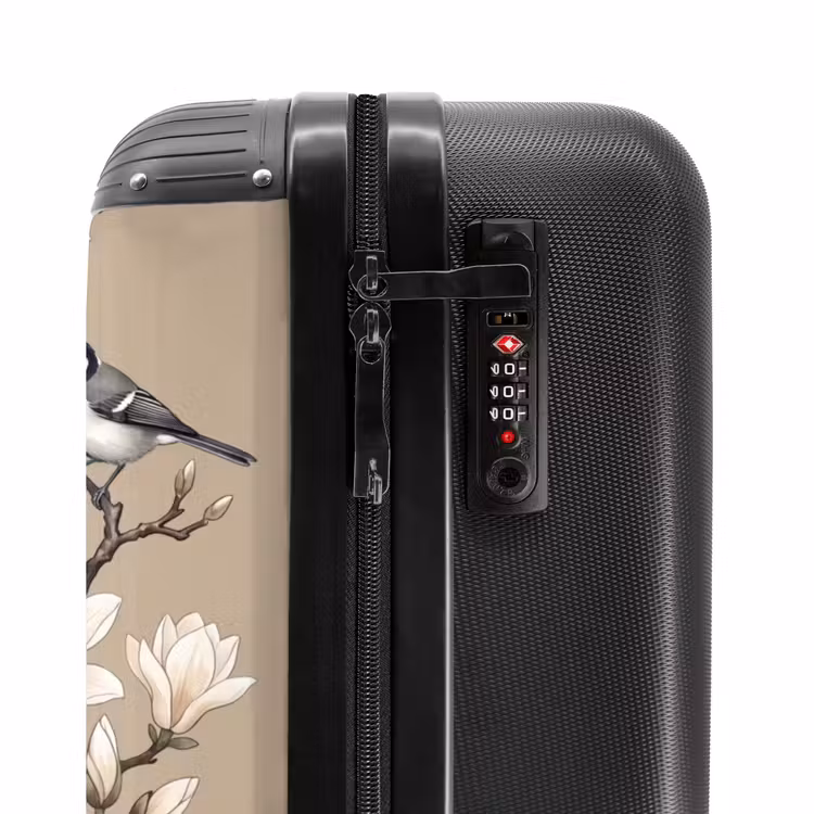 Suitcase - Oriental - Birds - Beige — 5