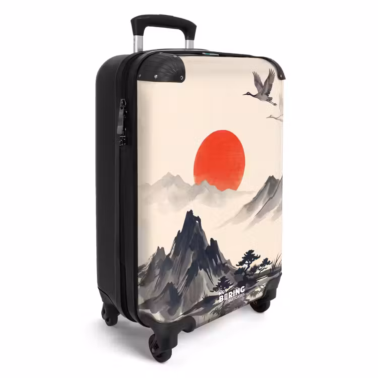 Suitcase - Oriental - Cranes - Landscape — 4