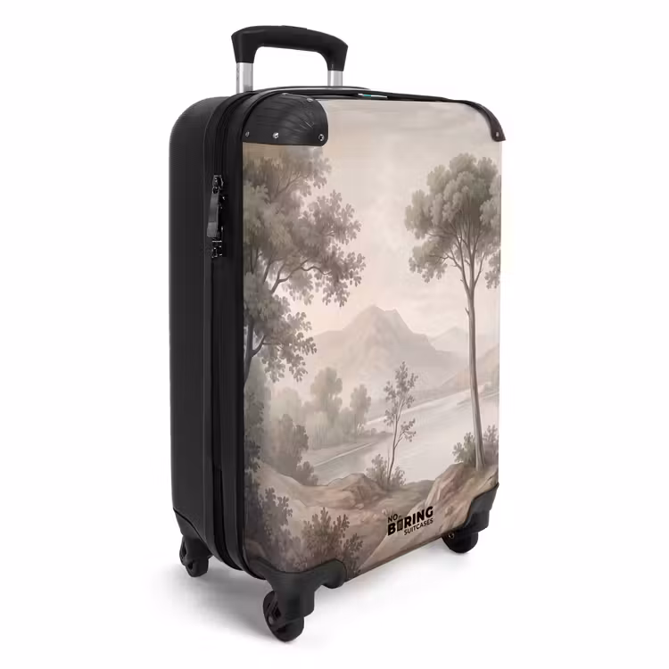 Suitcase - Trees - Lake - Mountains - Illustration — 4