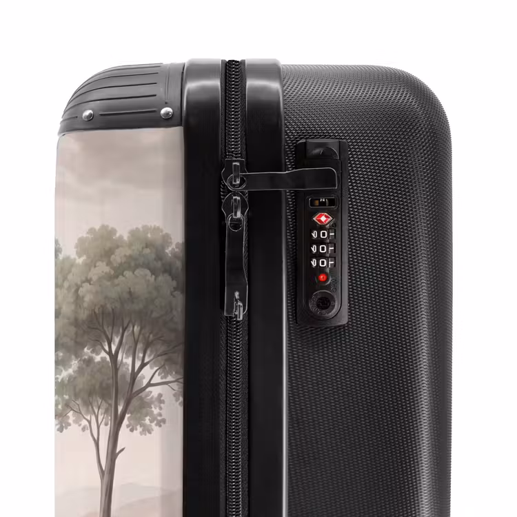 Suitcase - Trees - Lake - Mountains - Illustration — 5