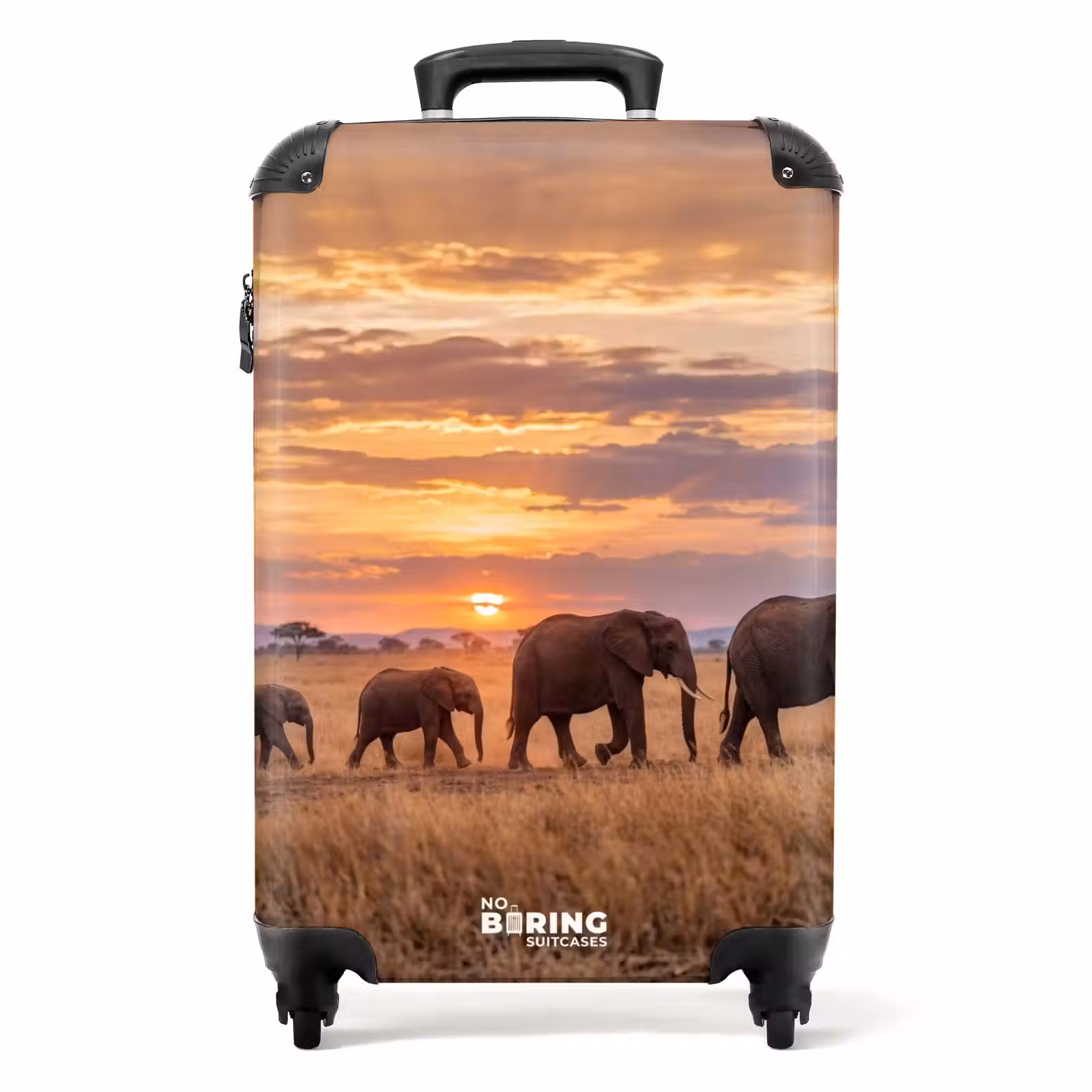 Suitcase - Elephants - Savannah - Sunset - Africa - Warm — 1