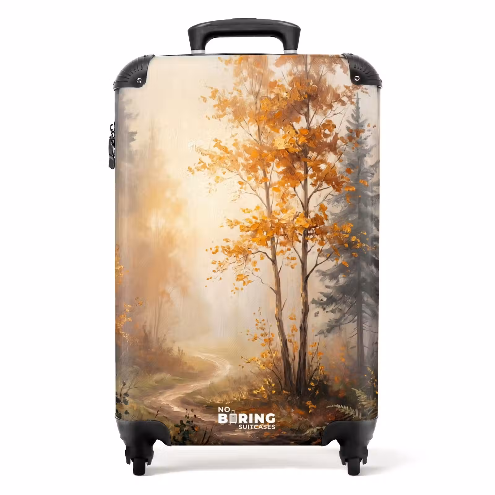 Suitcase - Forest Path - Fall Leaves - Nature - Picturesque - Orange — 1